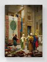 Full Frame pratiCanvas Tablo - Jean Léon Gérôme - The Carpet Merchant (FF-PCŞ336)