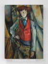 Full Frame pratiCanvas Tablo - Paul Cézanne - Le Garçon au gilet rouge, par (FF-PCŞ301)