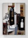Full Frame pratiCanvas Tablo - Pablo Picasso - Glass, Guitar, and Bottle (FF-PCŞ291)