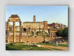 Full Frame pratiCanvas Tablo - Christoffer Wilhelm Eckersberg - View of the Forum in Rome (FF-PCŞ197)