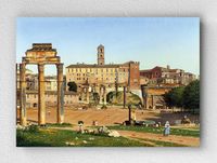 Full Frame pratiCanvas Tablo - Christoffer Wilhelm Eckersberg - View of the Forum in Rome (FF-PCŞ197)
