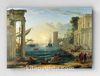 Full Frame pratiCanvas Tablo - Claude Lorrain - Seaport With The Embarkation Of The Queen Of Sheba (FF-PCŞ199)