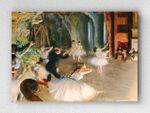Full Frame pratiCanvas Tablo - Edgar Degas - The Rehearsal of the Ballet Onstage (FF-PCŞ216)