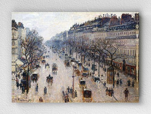 Full Frame pratiCanvas Tablo - Camille Pissarro - The Boulevard
