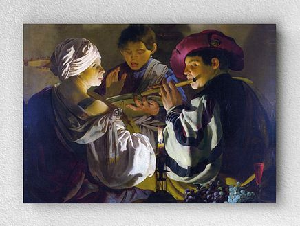 Full Frame pratiCanvas Tablo - Hendrick ter Brugghen - The Concert (FF-PCŞ245)