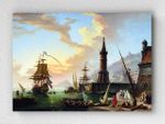 Full Frame pratiCanvas Tablo - Claude-Joseph Vernet - A Seaport	(FF-PCŞ207)