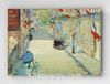 Full Frame pratiCanvas Tablo - Edouard Manet - The Rue Mosnier with Flags 1878 (FF-PCŞ221)