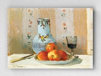 Full Frame Rulo pratiCanvas Tablo - Camille Pissarro - Still Life with Apples and Pitcher (FF-PCŞ189)