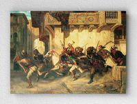 Full Frame pratiCanvas Tablo - Alexandre-Gabriel Decamps - The Turkish Patrol	(FF-PCŞ179)