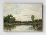 Full Frame pratiCanvas Tablo - Charles-François Daubigny - View on the Oise (FF-PCŞ195)