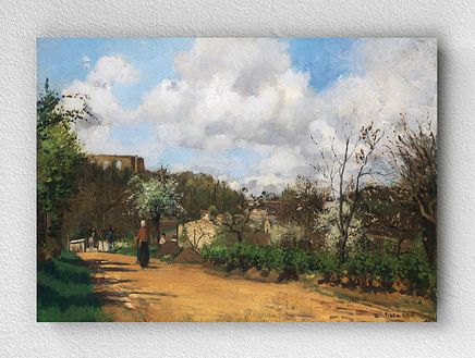 Full Frame pratiCanvas Tablo - Camille Pissarro - View from Louveciennes	(FF-PCŞ182)