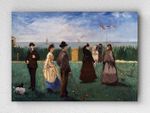 Full Frame pratiCanvas Tablo - Edouard Manet - Croquet at Boulogne (FF-PCŞ217)