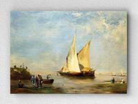 Full Frame pratiCanvas Tablo - Eugène Fromentin - The Banks of the Nile (FF-PCŞ225)