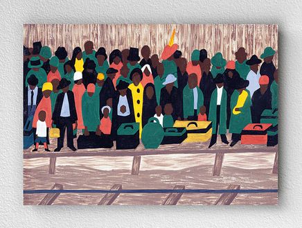 Full Frame pratiCanvas Tablo - Jacob Lawrence And the migrants kept coming (FF-PCŞ254)