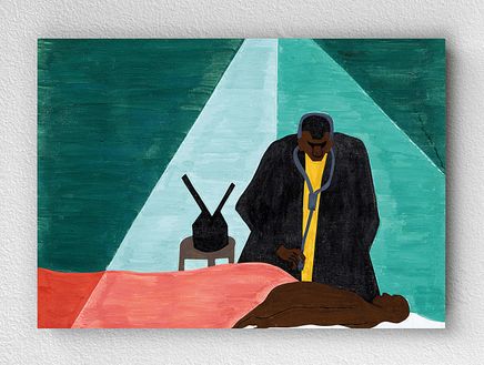 Full Frame pratiCanvas Tablo - Jacob Lawrence Among One Of The Last Groups To Leave The South Was The Negro Professional Who Was Forced  To Follw His Clientele To Make A Livig (FF-PCŞ253)