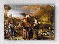 Full Frame pratiCanvas Tablo - Gerbrand van den Eeckhout - Rebekah and Eliezer at the Well (FF-PCŞ234)