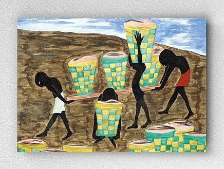 Full Frame pratiCanvas Tablo - Jacob Lawrence Child Labor And A Lack Of Education Was One Of The Other Reasons For People Wishing To Leave Their Homes (FF-PCŞ255)