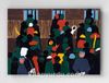 Full Frame pratiCanvas Tablo - Jacob Lawrence The Railroad Stations Were At Times So Over-packed With People Leaving That Special Guards Had To Be Called İn To Keep Order (FF-PCŞ259)