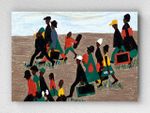 Full Frame pratiCanvas Tablo - Jacob Lawrence The Migrants Arrived İn Great Numbers (FF-PCŞ257)