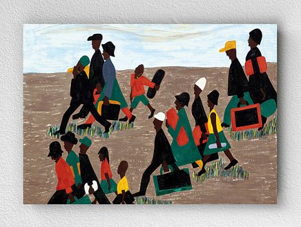 Full Frame pratiCanvas Tablo - Jacob Lawrence The Migrants Arrived İn Great Numbers (FF-PCŞ257)