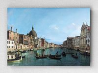 Full Frame pratiCanvas Tablo - Studio of Canaletto - Venice The Grand Canal with S  Simeone Piccolo (FF-PCŞ322)