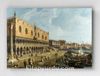 Full Frame pratiCanvas Tablo - Studio of Canaletto - Venice The Doge s Palace and the Riva degli Schiavoni (FF-PCŞ321)