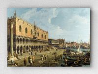 Full Frame pratiCanvas Tablo - Studio of Canaletto - Venice The Doge s Palace and the Riva degli Schiavoni (FF-PCŞ321)