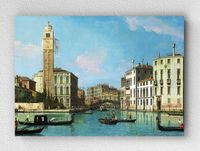 Full Frame pratiCanvas Tablo - Studio of Canaletto - Venice Entrance to the Cannaregio (FF-PCŞ319)
