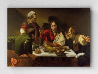 Full Frame pratiCanvas Tablo - Michelangelo Merisi da Caravaggio - The Supper at Emmaus (FF-PCŞ281)
