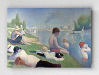 Full Frame pratiCanvas Tablo - Georges Seurat - Bathers at Asnières (FF-PCŞ271)