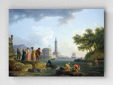 Full Frame pratiCanvas Tablo - Claude-Joseph Vernet - A Sea-Shore (FF-PCŞ208)