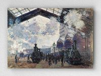 Full Frame pratiCanvas Tablo - Claude Monet - The Gare St-Lazare (FF-PCŞ203)
