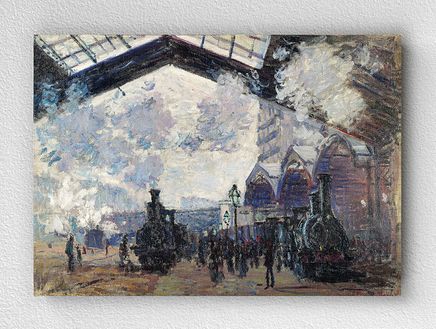 Full Frame pratiCanvas Tablo - Claude Monet - The Gare St-Lazare (FF-PCŞ203)