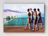 Full Frame pratiCanvas Tablo - Guy Pène du Bois - Americans in Paris (FF-PCŞ242)