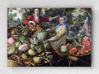 Full Frame pratiCanvas Tablo - Joachim Beuckelaer - The Four Elements Earth (FF-PCŞ265)