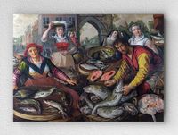 Full Frame pratiCanvas Tablo - Joachim Beuckelaer - The Four Elements Water	(FF-PCŞ267)