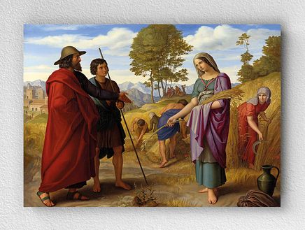 Full Frame pratiCanvas Tablo - Julius Schnorr von Carolsfeld - Ruth in Boaz's Field (FF-PCŞ273)