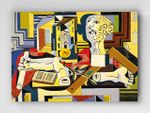 Full Frame pratiCanvas Tablo - Pablo Picasso - Alçı Baş ile Atölye - Studio with Plaster Head (FF-PCŞ292)
