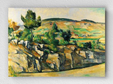 Full Frame pratiCanvas Tablo - Paul Cézanne - Hillside in Provence (FF-PCŞ295)