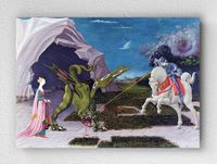 Full Frame pratiCanvas Tablo - Paolo Uccello - Saint George and the Dragon (FF-PCŞ294)
