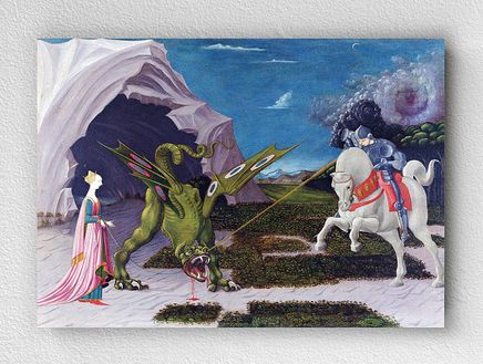 Full Frame pratiCanvas Tablo - Paolo Uccello - Saint George and the Dragon (FF-PCŞ294)