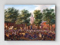 Full Frame pratiCanvas Tablo - Paulus Constantijn La Fargue - The Grote Markt at The Hague (FF-PCŞ300)