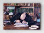 Full Frame pratiCanvas Tablo - Portrait of the Bookseller E.J Fontaine - Gustave Caillebotte (FF-PCŞ312)