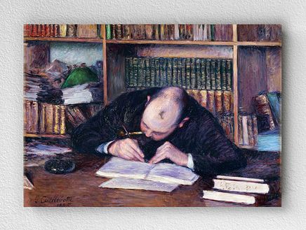 Full Frame pratiCanvas Tablo - Portrait of the Bookseller E.J Fontaine - Gustave Caillebotte (FF-PCŞ312)