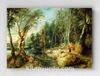 Full Frame pratiCanvas Tablo - Peter Paul Rubens - A Shepherd with his Flock in a Woody Landscape (FF-PCŞ302)