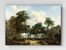 Full Frame pratiCanvas Tablo - Meindert Hobbema - A Woody Landscape with a Cottage (FF-PCŞ278)