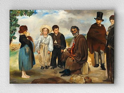 Full Frame pratiCanvas Tablo - Edouard Manet - Le Vieux Musicien (FF-PCŞ220)