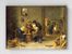 Full Frame pratiCanvas Tablo - David Teniers the Younger - Two Men playing Cards in the Kitchen of an Inn (FF-PCŞ212)