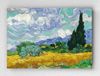 Full Frame pratiCanvas Tablo - Vincent van Gogh - Wheat Field with Cypresses (FF-PCŞ333)