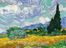 Full Frame pratiCanvas Tablo - Vincent van Gogh - Wheat Field with Cypresses (FF-PCŞ333)</span>